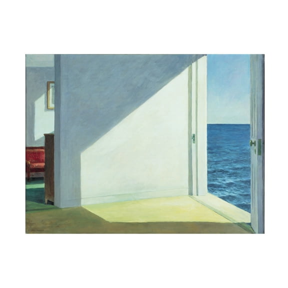 Trademark Fine Art Edward Hopper Rooms by the Sea Canvas Wall Art - 14x19