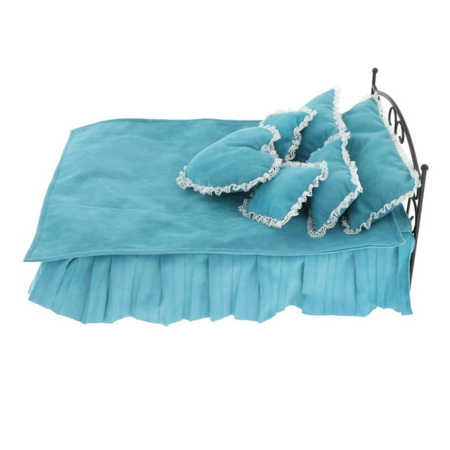 Cama decorativa de hierro forjado 1/6 almohadas modelo de muebles de para decoraciones de escenas de