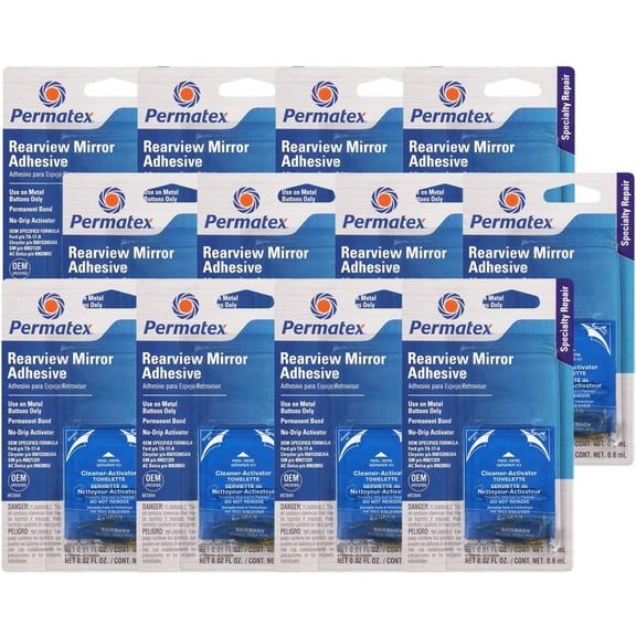 Permatex Professional Strength Rearview Mirror Adhesive - 12 Pack