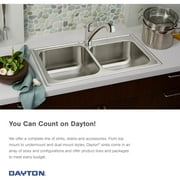 Elkay Dayton Stainless Steel 33 x 22 x 6-9/16, Equal Double Bowl Drop-in Sink