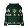 thumbnail image 3 of Pounoo St Patricks Day Hoodies for Women Shamrock Print Waffle Knit Sweatshirt Comfortable Fashion Casual Saint Patricks Shirt Gift, 3 of 5