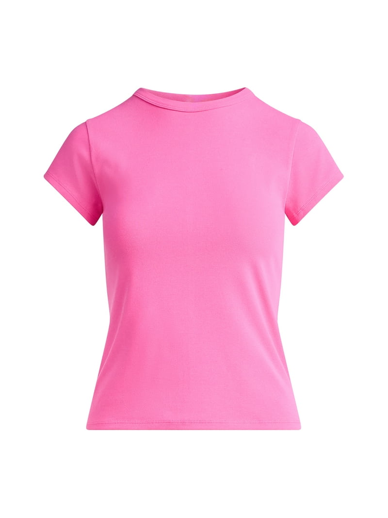 Free Assembly Women's and Women's Plus Cap Sleeve Tee, Sizes