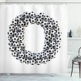 thumbnail image 1 of Ambesonne Letter O Shower Curtain, Round Oval, 69"Wx70"L, Black and White, 1 of 3