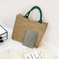 thumbnail image 1 of Grand Sac à Main en Lin pour Femmes Sac à Main Décontracté Grande Capacité Sac à Main Femme Grande Capacité Sac à Main en Lin Robuste Poignée Confortable Sac à Lunch pour Usage Quotidien Type A, 1 of 5
