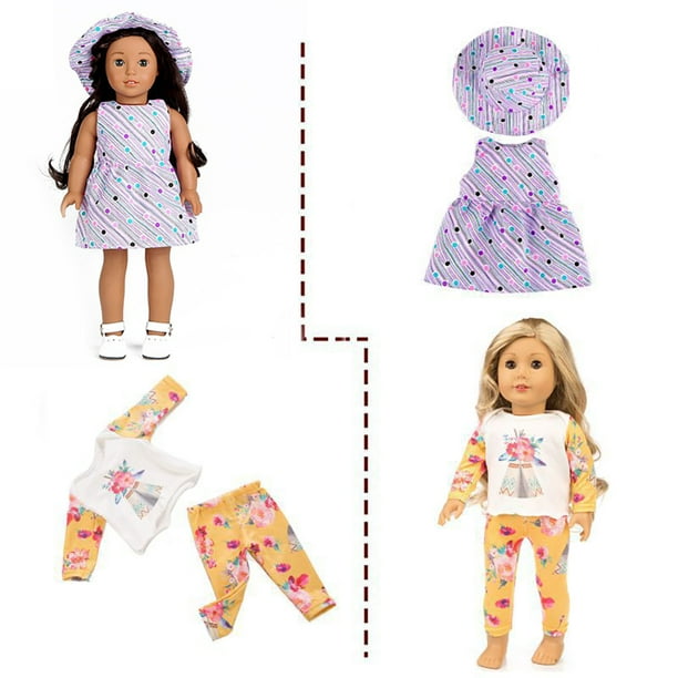 Vêtements de poupée Ensemble de chaussures décoratives mini-poupées Set  Accessoires de poupée pour 18in poupées 