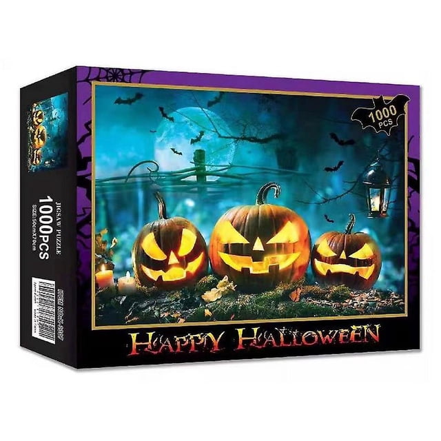 Halloween big pumpkin Mesa de juguetes educativos, rompecabezas portátil de Halloween, suministros para juegos mentales