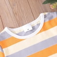 thumbnail image 4 of XXWXYD Multicolor Striped Kids Tee - Soft Cotton Short Sleeve Shirt with Vibrant Patterns, Unisex Casual Top for Toddlers & Baby Boys/Girls, 4 of 7