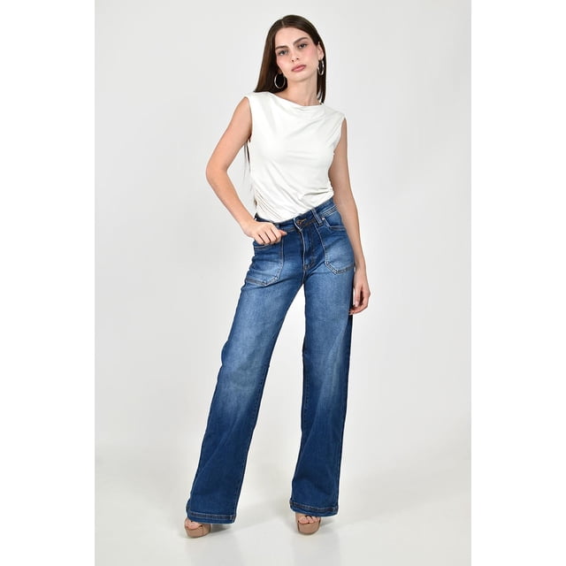 Jeans Wide Leg /Juvenil, 4242 (Azul medio) azul 9