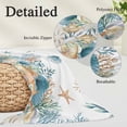 thumbnail image 3 of Teal Blue Coastal Pillow Covers 12"x20", Summer Beach Starfish Shell Coral Nautical Soft Brushed Microfiber Breathable Throw Pillow Covers, Decorative Pillowcase with Zipper for Couch Sofa Bedroom, 3 of 9