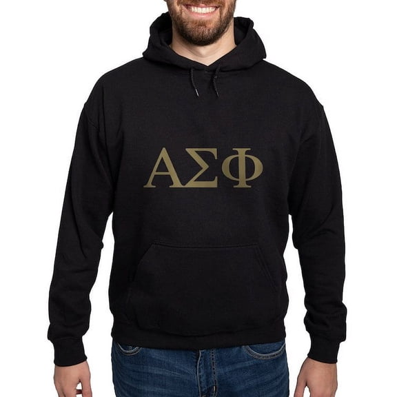 CafePress - Alpha Sigma Phi Greek Letters Gold Sweatshirt - Pullover Hoodie, Classic, Comfortable Hooded Sweatshirt