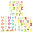 thumbnail image 1 of Letter Patches Self-Adhesive for Backpacks: 75PCS Stick on Varsity Letter Patches Cute Star Heart fo, 1 of 5