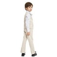 thumbnail image 5 of LOLANTA Boys Vest Suits 4PCs Wedding Ring Bearer Outfits Wasitcoat Shirt Pants Bow Tie, 5 of 6
