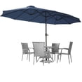 thumbnail image 1 of YODOLLA Parasol de Patio Double Face de 15 Pi Grand Parasol d'Extérieur - Bleu Marine, 1 of 8