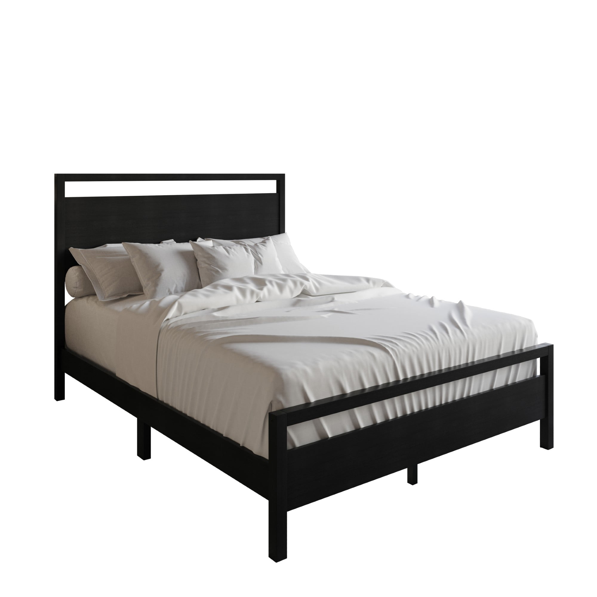 Ontario Panel Bed for Adult, Clean and Chic Modern Bed Frame, Perfect for Cozy Setups, Neutral Homes & Simple Interior Styles, Box Spring Required