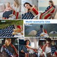thumbnail image 5 of American Flag Cooling Blanket, Lightweight Breathable Summer Throw Blanket with Double Sided Cold Effect, Vintage Eagle Blue Red USA Flag Picnic Beach Blankets Bed Sheet for Hot Sleepers 30"x40", 5 of 8