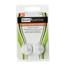 Baumgartens Magnetic Hook, 9 lb Capacity, White, Pack of 2