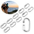 thumbnail image 4 of Stainless Steel Clip, Portable M3.5 Heavy Duty Corrosion Resistance Multipurpose Load Bearing Buckle   For Key Rings For Camping, 4 of 8