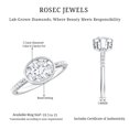 thumbnail image 6 of Rosec Jewels IGI Certified Lab Grown Diamond Bezel Set Engagement Ring 2 Carat - E-VS1 Quality - with Jewelry Box, 10K White Gold, US 9.00, 6 of 7
