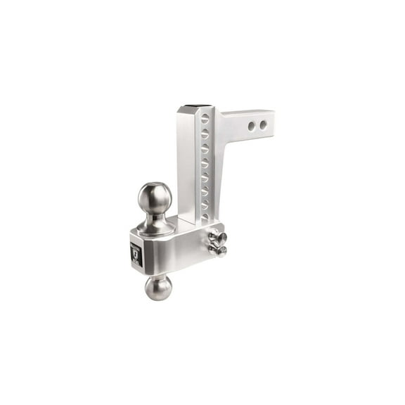 2.0" Aluminum Medium Duty 6" Drop/Rise Hitch - Stainless Steel Ball