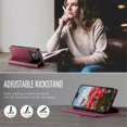 thumbnail image 6 of CaseMe Calf Leather Lining Microfibre Wallet Case For iPhone 18 Pro Max 6.9-inch with RFID Blocking,Magnetic Closure,Card Slots,Cash Slot,Kickstand,Shockproof Flip Folio Protective Phone Case,Red, 6 of 13