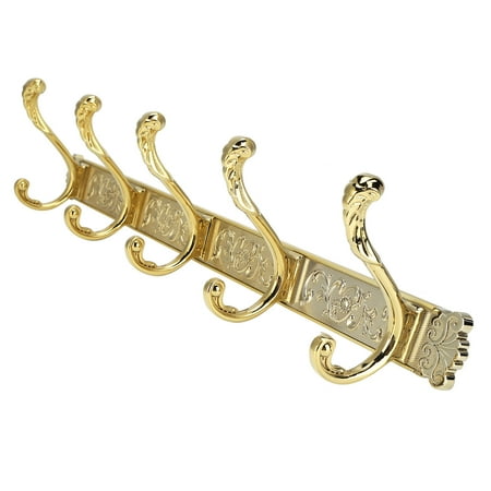 

Coat Hook Rail 5 Hooks No Deformation Clothes Hook For Toilet For Office For Bedroom For Bathroom For Door