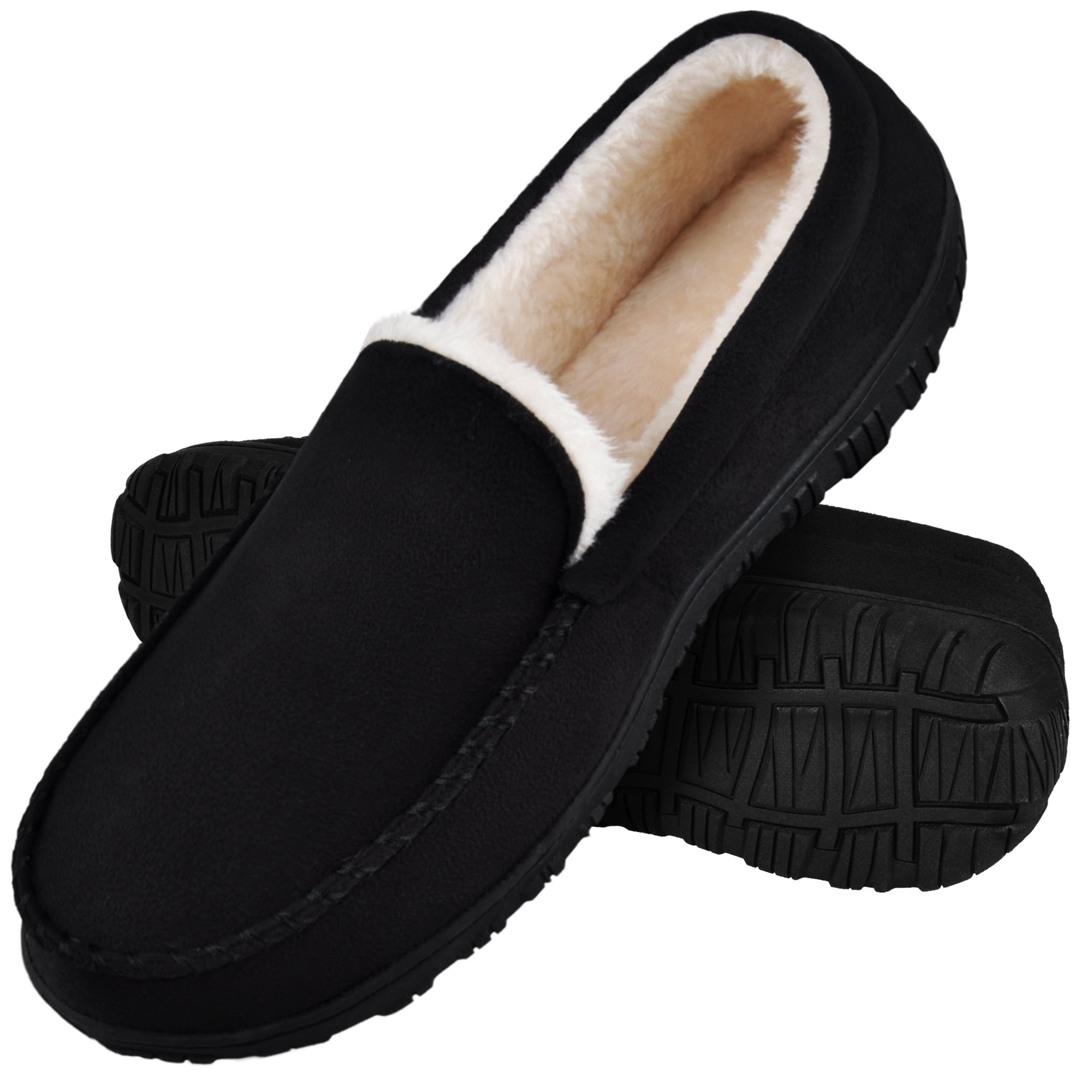 Tuboom Mens Moccasins Slippers Memory Foam House Shoes for men Fluffy