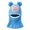 Blue, variant on HEWUQI Kids Knit Winter Balaclava Hood with Double Pompom Bear Ears Cartoon Face Fleece Lined Neck Warmer Hat at Play Navy Size 1-5 Years