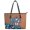 Blue Butterfly Print, variant on Uourmeti Blue Butterfly Print Handbag, Leather Saddle Handbag for Everyday, Lightweight Waterproof Curved Bag