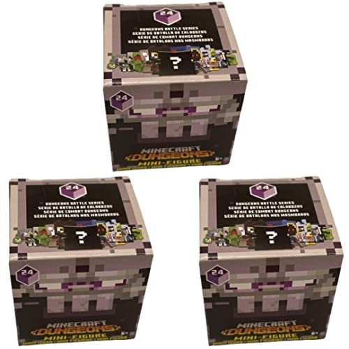 Paquete misterioso de minifiguras MATTEL Minecraft Dungeons Series 24 Paquete de 3