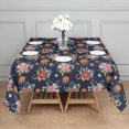 thumbnail image 3 of Pioneer Flower Floral Print Pattern Square Tablecloth, Waterproof Wipeable Spillproof Washable Table Cover for Home Kitchen Party Decor, 52"x52", 3 of 6