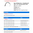 thumbnail image 2 of Rear Left Brake Hose - Compatible with 2003 - 2017 Chevy Express 3500 2004 2005 2006 2007 2008 2009 2010 2011 2012 2013 2014 2015 2016, 2 of 2
