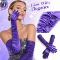 thumbnail image 4 of Long Opera Satin Gloves for Women Costume Elbow Length Gloves, 4 of 5