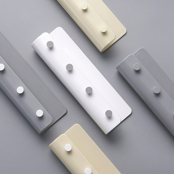 WHAMVOX Wall Hanging Rack for Keys or Hat White Plastic Coat Hanger with Minimalist Modern Design Fits Any Home Decor 4 Hooks