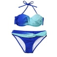 thumbnail image 5 of JoveMarine Bikinis Sets for Women – Two-Piece Gradient Ombre Swimwear, Sexy Bathing Suit for Beach Pool Hot Spring, Summer Spring Vacation,Blue L, 5 of 6
