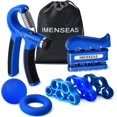 thumbnail image 2 of IMENSEAS Poignée Main Renforce 7 Pack Poignée Réglable Main, Bandes Extenseurs Résistance Civière Doigt, Exercice de Doigt, Anneau de Force de Poignée & Balle de Secours de Stress pour les Athlètes et Musiciens-Marine, 2 of 8