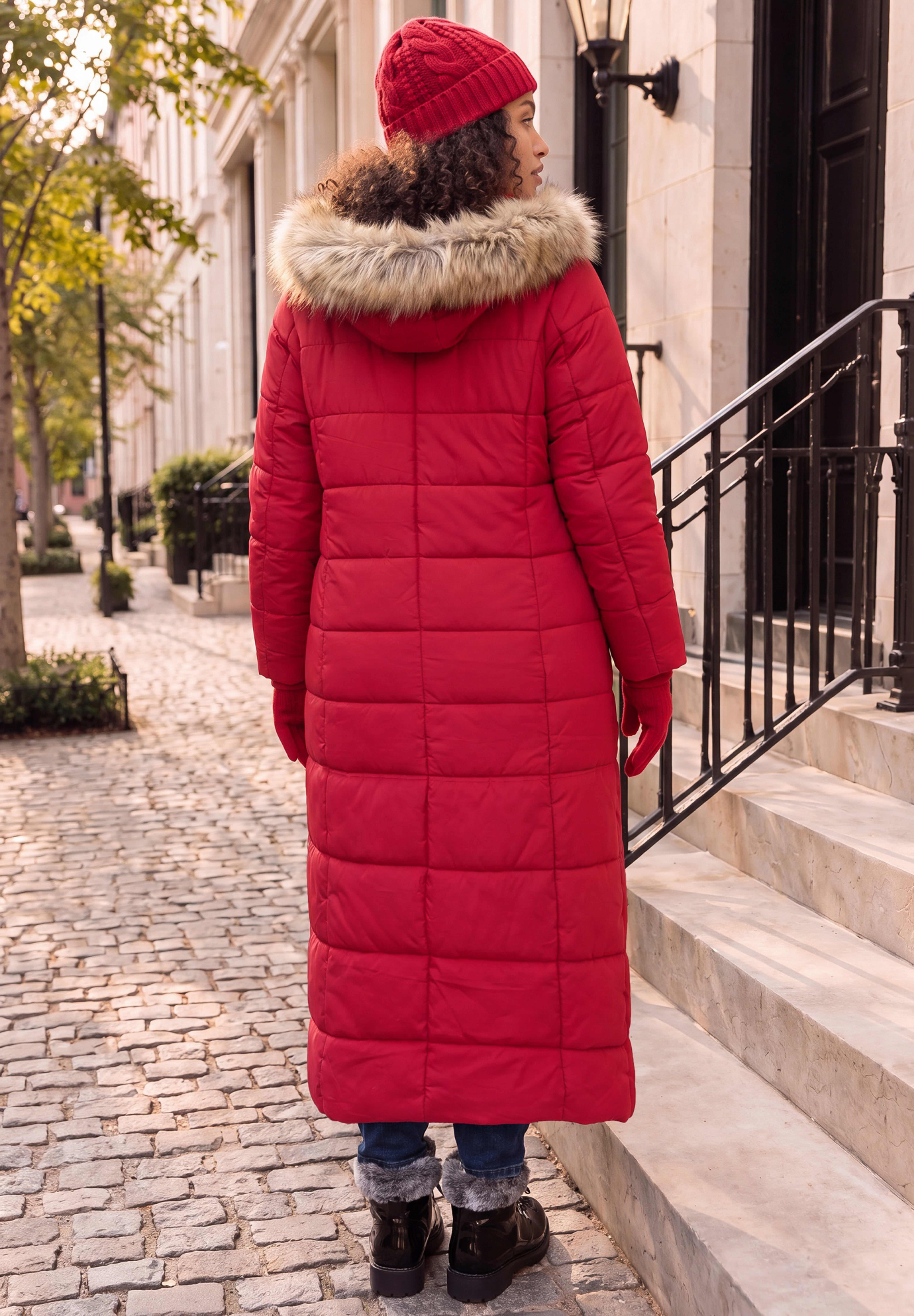 Roaman's Women's Plus Size Maxi Puffer Coat photo 3