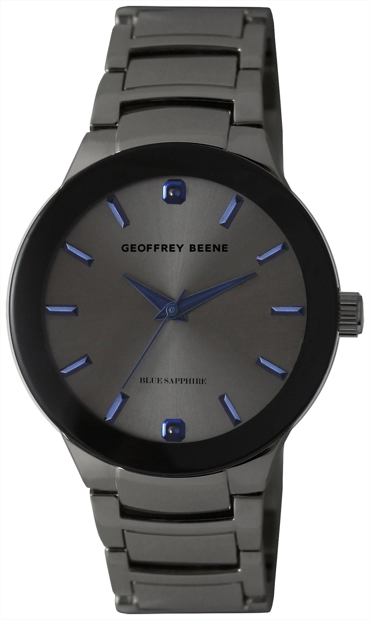 Geoffrey Beene Geoffrey Beene Mens Gunmetal & Sapphire Blue Watch