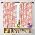 thumbnail image 5 of Blackout Kids Curtains,Pink Daisy Flower Yellow Centers Pattern Childrens Insulated Curtains Set Of 2,Bedroom Essentials,Toddler Room Decor 42"x54", 5 of 5