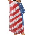 thumbnail image 4 of HELLHERO Patriotic Stars Bathing Suit Cover Up High Quality Fabrics Lightweight Free Size Long Kimono Swimsuit Cover Up for Women, 4 of 6