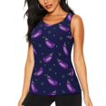 thumbnail image 3 of Goofa Eggplant Printed Womens Workout Tops for Women Sleeveless Yoga Shirts Athletic Running Tank Tops Sleeveless Gym Clothes Workout Apparel-, 3 of 9