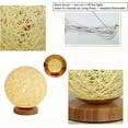 thumbnail image 6 of Huiyi Rattan Ball Table Lamp, Round Base Dimmable Night Lights Wooden Rattan LED Table Lamp with USB Cable Atmosphere Night Light for Living Room, 6 of 7