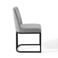 thumbnail image 5 of Modway Amplify Sled Base Upholstered Fabric Dining Chairs - Set of 2 in Black Light Gray, 5 of 10
