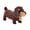 Brown, variant on Electric Dachshund Plush Toy, 9.8in Walking Dog with Barking and Tail Wagging, Interactive Battery Operated Puppy, Realistic Canine Stuffed Animal,Not Include Battery, Brown