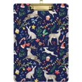 thumbnail image 1 of FMSHPON Watercolor Cute Christmas Pattern Clipboard Hardboard Wood Nursing Clip Board and Pull for Standard A4 Letter 13x9 inches, 1 of 8