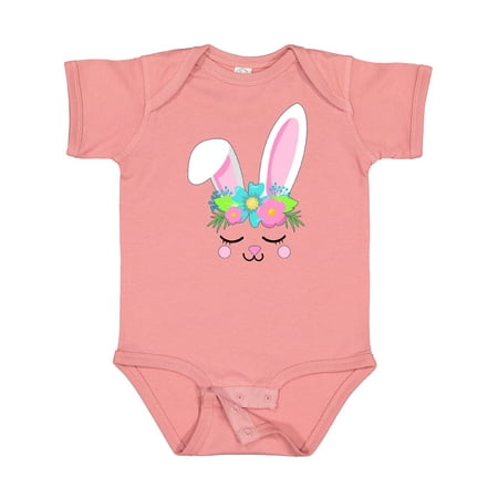

Inktastic Floral Easter Bunny Face Gift Baby Boy or Baby Girl Bodysuit