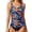 01-Blue806, variant on Ruched Torso One Piece Swimsuit for Women Solid Summer Beach Swim Bodysuit