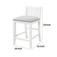 thumbnail image 5 of Ham 25 Inch Counter Height Chair Set of 2- Cream Fabric- White Wood Finish, 5 of 6