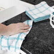 T-fal Coordinating Flat Waffle Weave Dish Cloth Set - 100% Pure Cotton - 8-Pack - 12 in. x 13 in. - Breeze