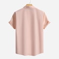 thumbnail image 4 of Hessimy Mens Short Sleeve Dress Shirts Wrinkle Free Solid Casual Button Down Shirts with Pocket,Wrinkle Free(Pink,S), 4 of 8