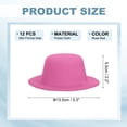 thumbnail image 2 of Uxcell 5.3 Inch Mini Formal Hats, 12 Pcs Miniature Doll Hats for Crafts, Rose Red, 2 of 5